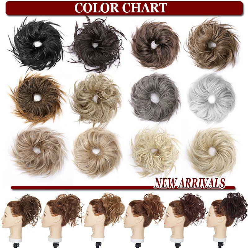 Large Thick Messy Bun Ponytail Scrunchie Hair Piece Extensions Real as Human USA