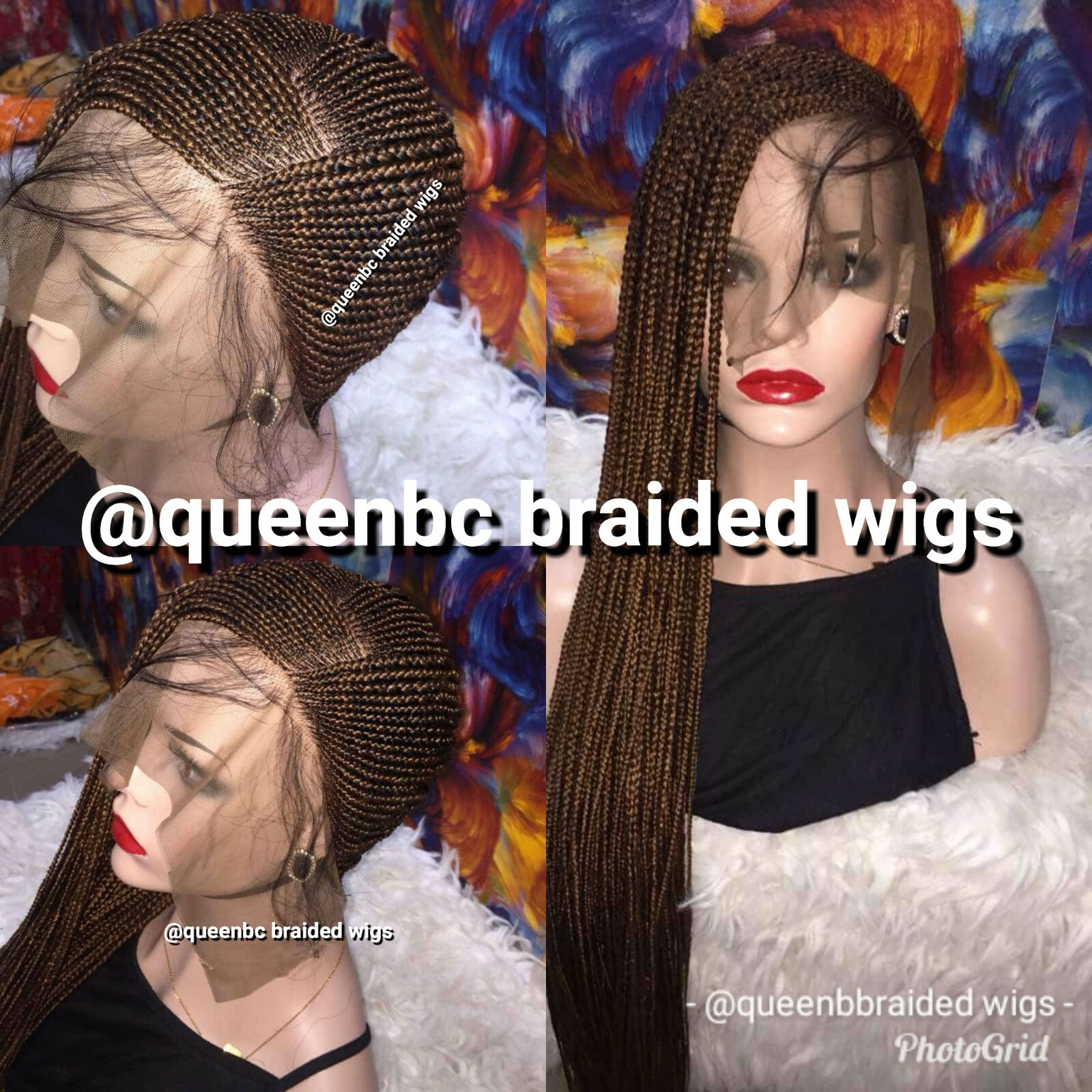 Braided Wig :lemonade braids cornrows with lacefrontwig.pre-order only 2-3WEEKS