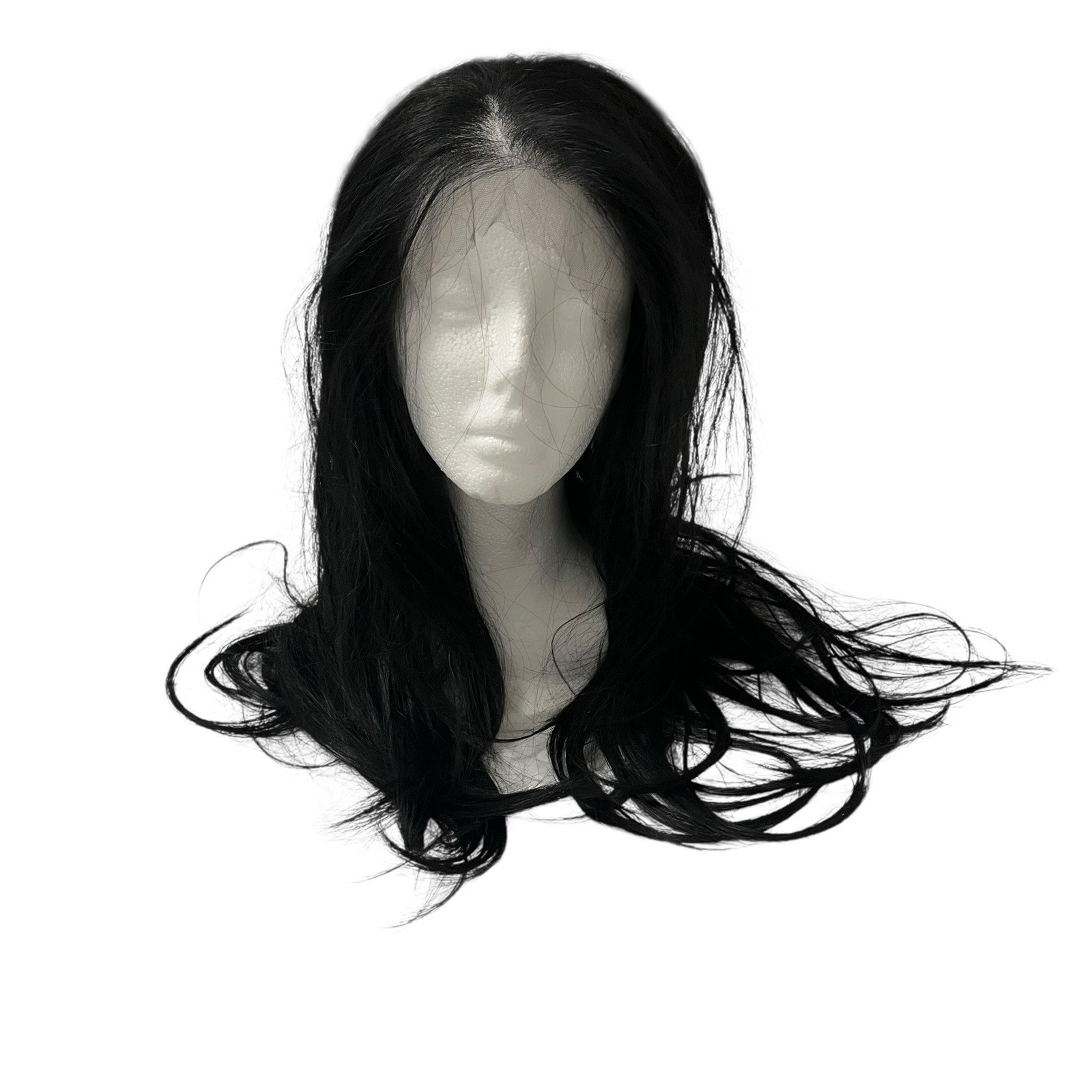 24” Long Black Lace Front Wig Japanese Synthetic Fiber Uncut Lace New A+ Aerus
