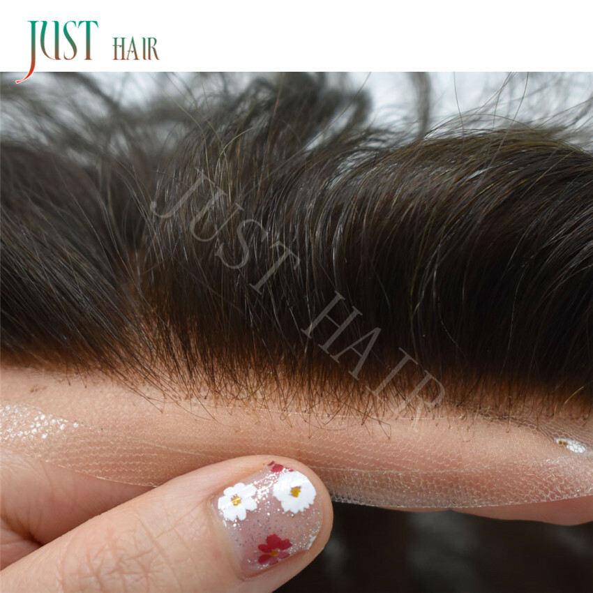 Full French Lace Hair Replacement System For Man Swiss Lace Men Toupee Hairpiece