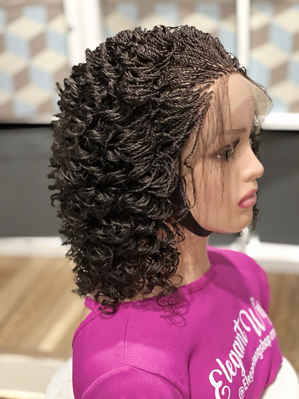 Braided wig: beautiful Handmade micro twist wig made on a full lace wig
