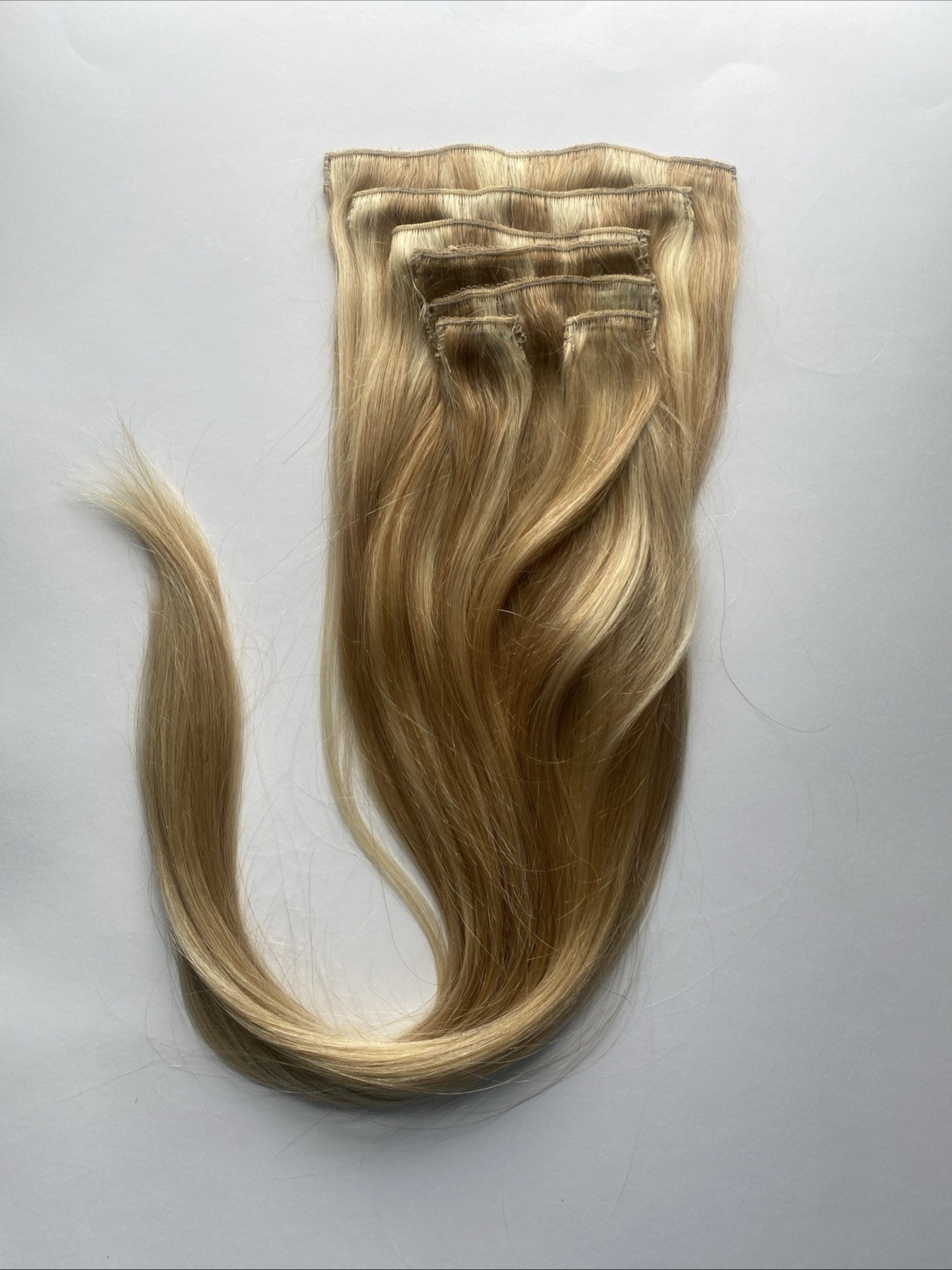 Dalise 24″ Clip In Human Hair Extensions Dirty Blonde Bleach Highlight 7pc 120g