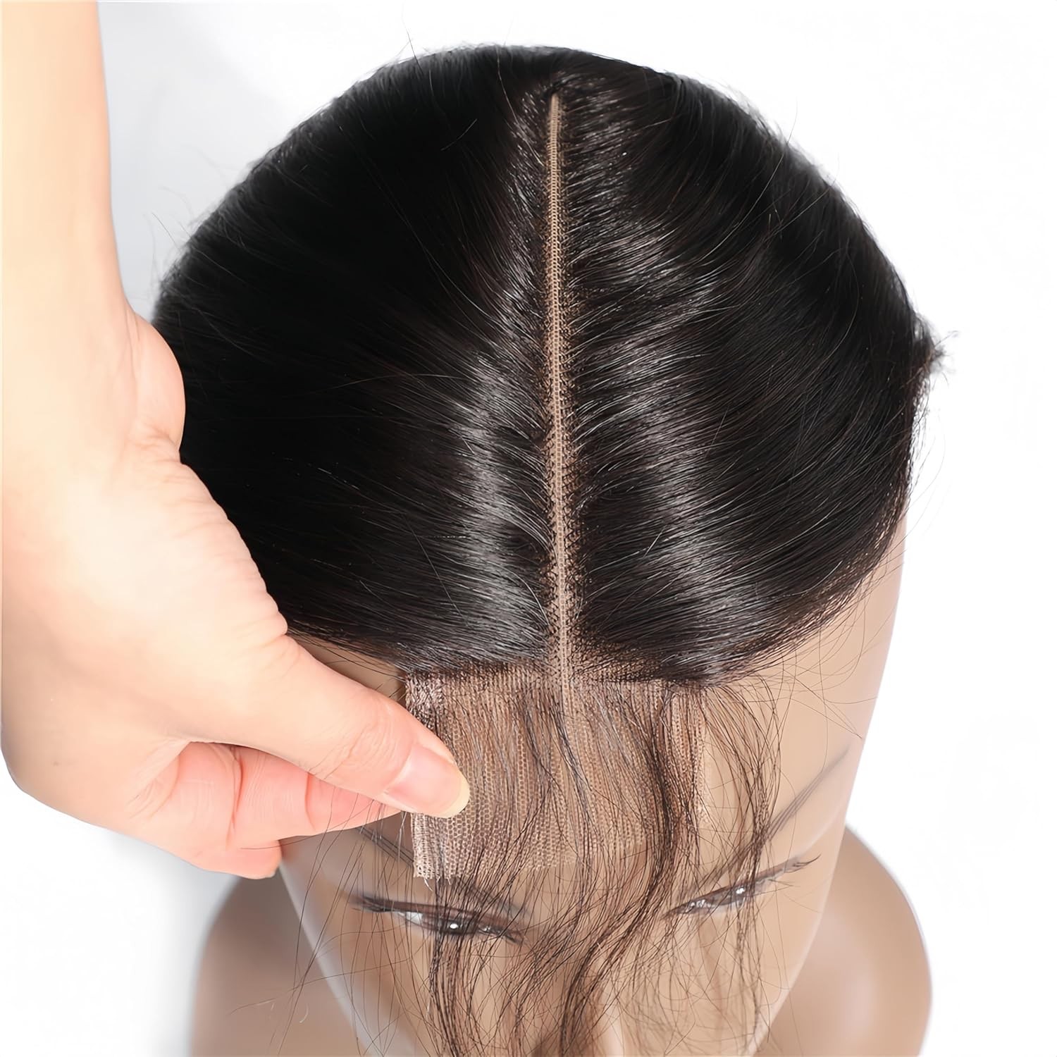 100% Remy Brazilian Straight Hair 2×6 Lace Closure Middle Part Bleached
