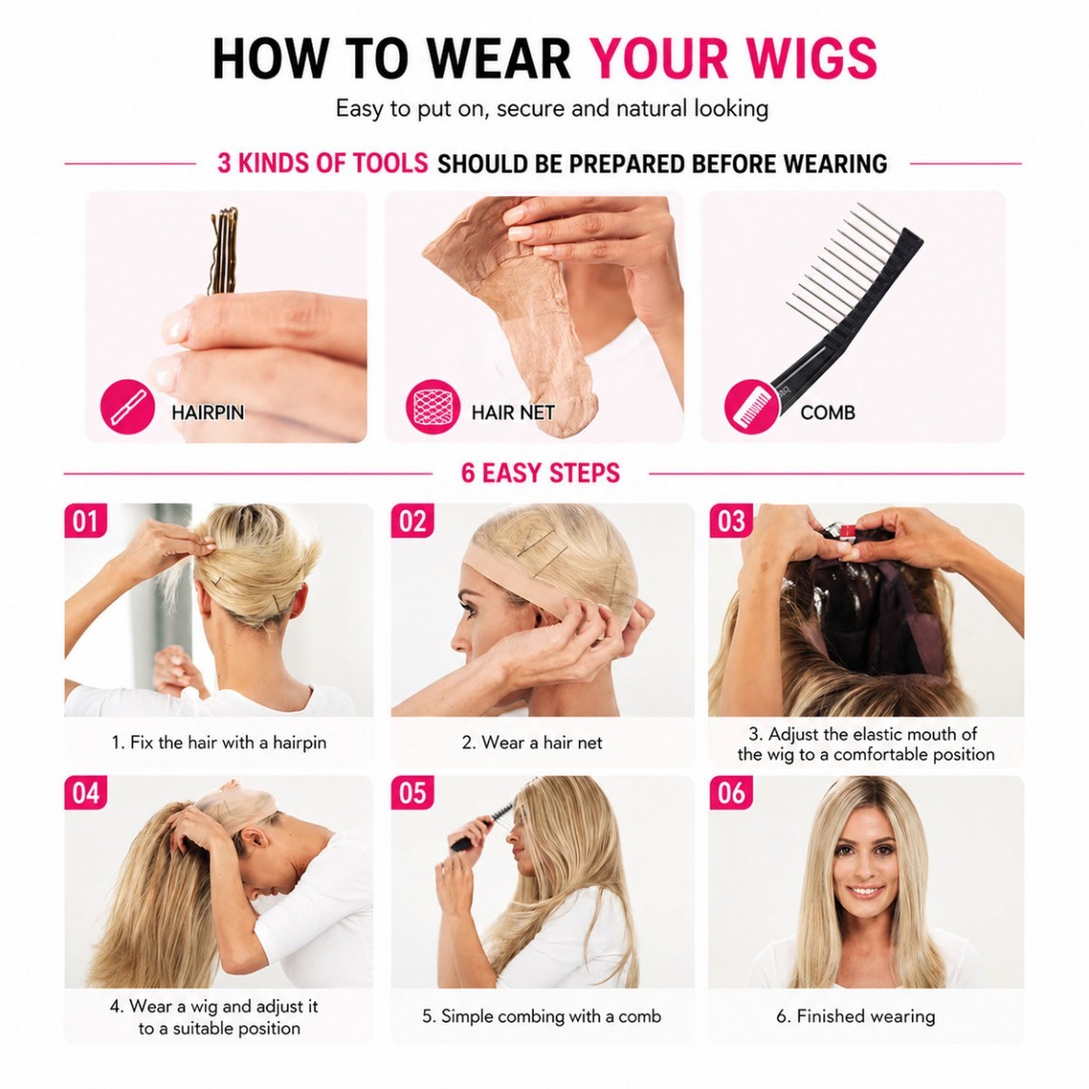 Women Auburn Long Straight Cosplay Wigs With Bangs Synthetic Hair