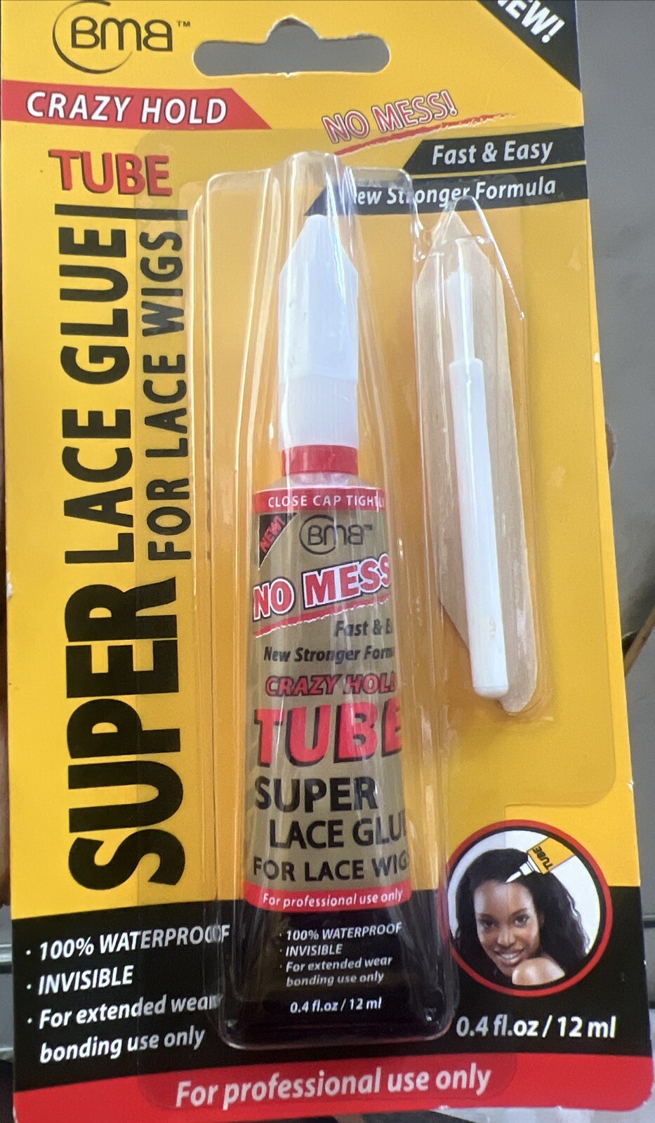 2PCS BMB SUPER LACE GLUE CRAZY HOLD! WATERPROOF,INVISIBLE BONDING GLUE FASTER