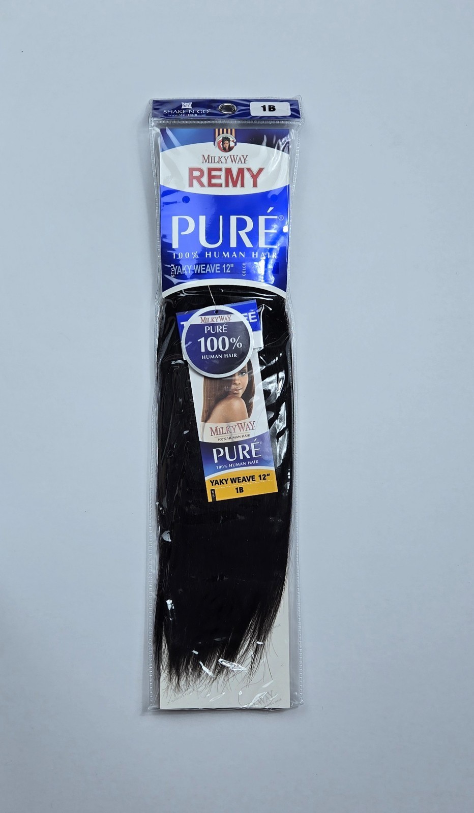 Milky Way Pure 100% Human Hair Straight Style Yaky Weave 12″