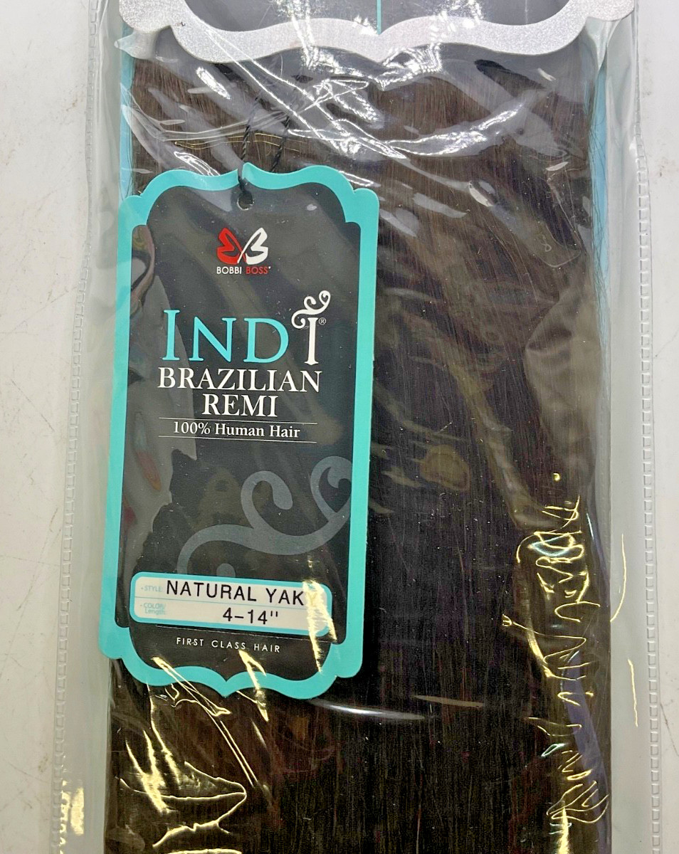 Bobbi Boss Indi Brazilian Remi 100% Human Hair Natural Yaky 14″ Color 4, 1 pack