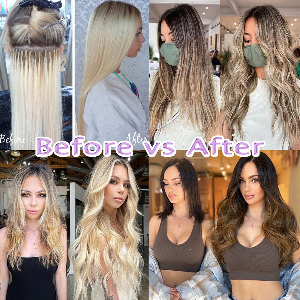 CLEARANCE Human Hair Extensions Pre Bonded U-Tip Nail Keratin Remy Hair Thick 1G