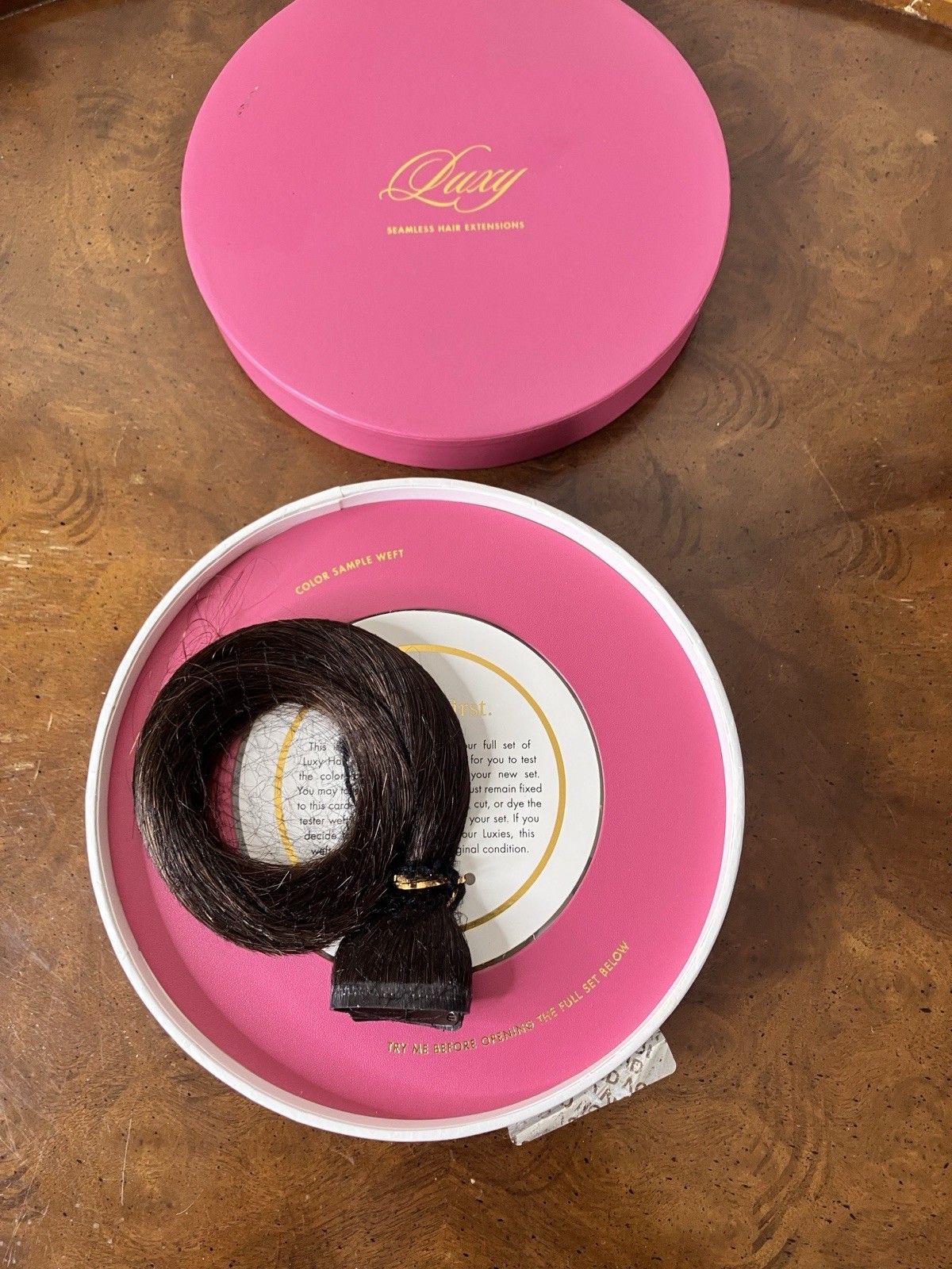 Luxy Seamless Hair Extensions 16in 140g Dark Brown NEW OPEN BOX