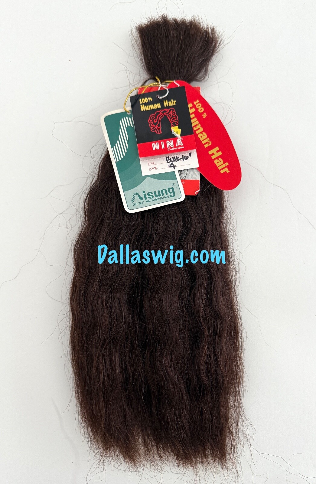 SALE Nina Natural Human Hair Super Bulk Braiding Hair 16″ ONE Per Bag
