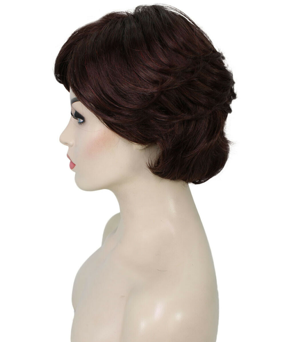Lana – Straight Kanekalon Synthetic Fiber Full Wig, 3.25 – 6.5 in, Dark Auburn