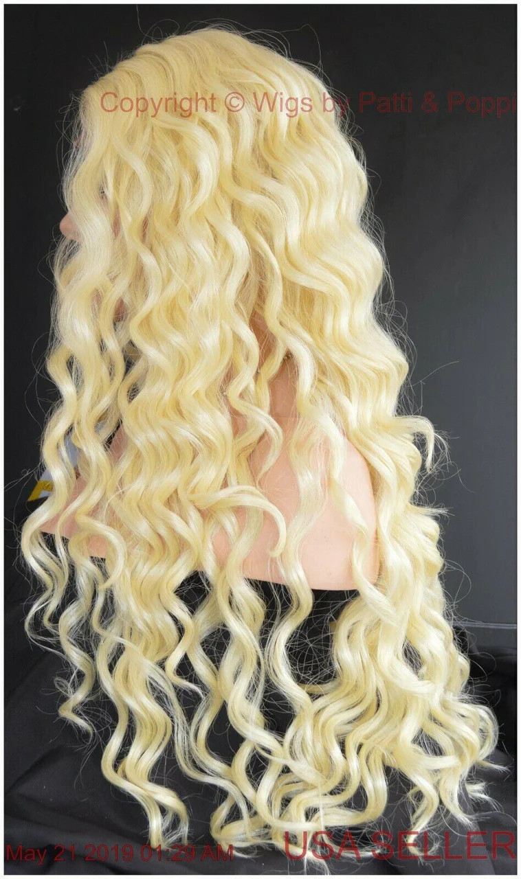 SWISS LACE FRONT LACE PART LONG WAVY HEAT FRIENDLY WIG COLOR 1362