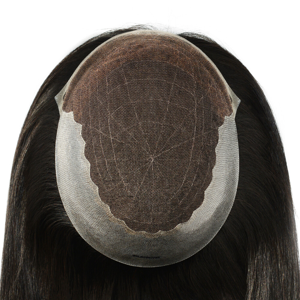 Women Toppers Top Pieces Hair Replacement Remy Hair 16” Long Human Hair Q6L 7X9
