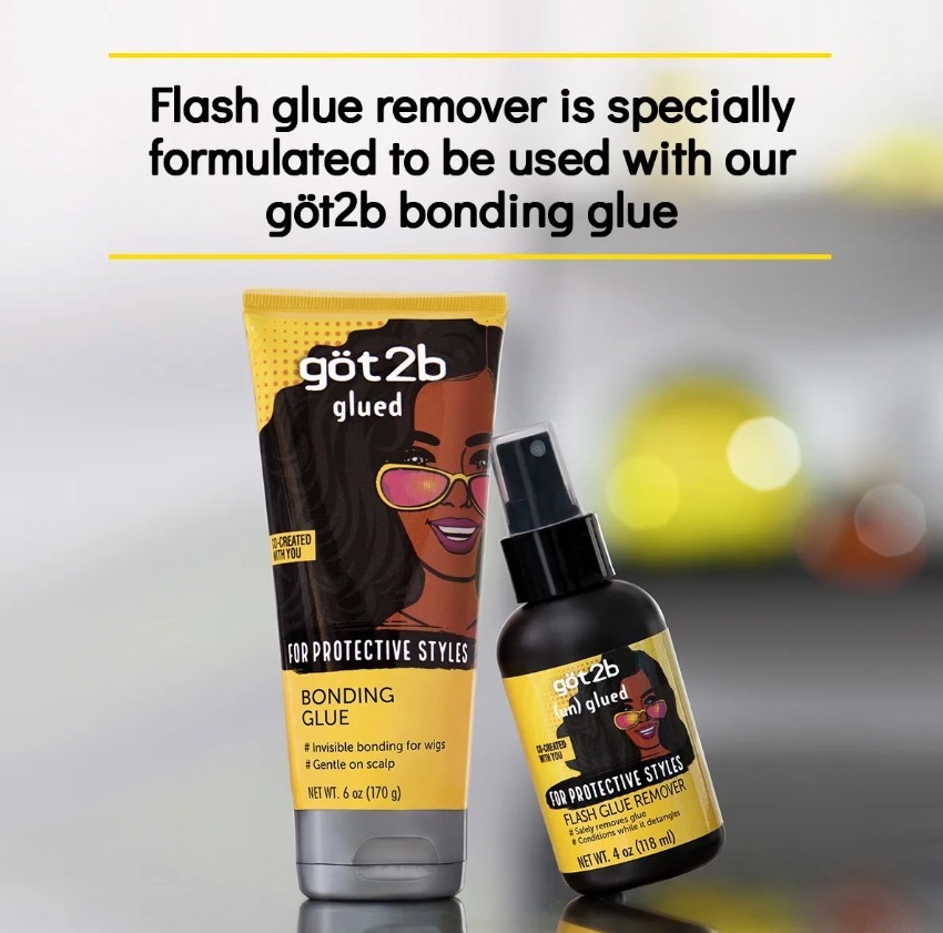 Got2b Unglued Flash Glue Wig Remover For Protective Styles Lace Weaves 4 oz New