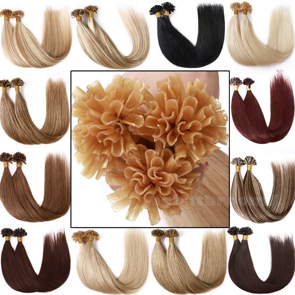CLEARANCE Human Hair Extensions Pre Bonded U-Tip Nail Keratin Remy Hair Thick 1G
