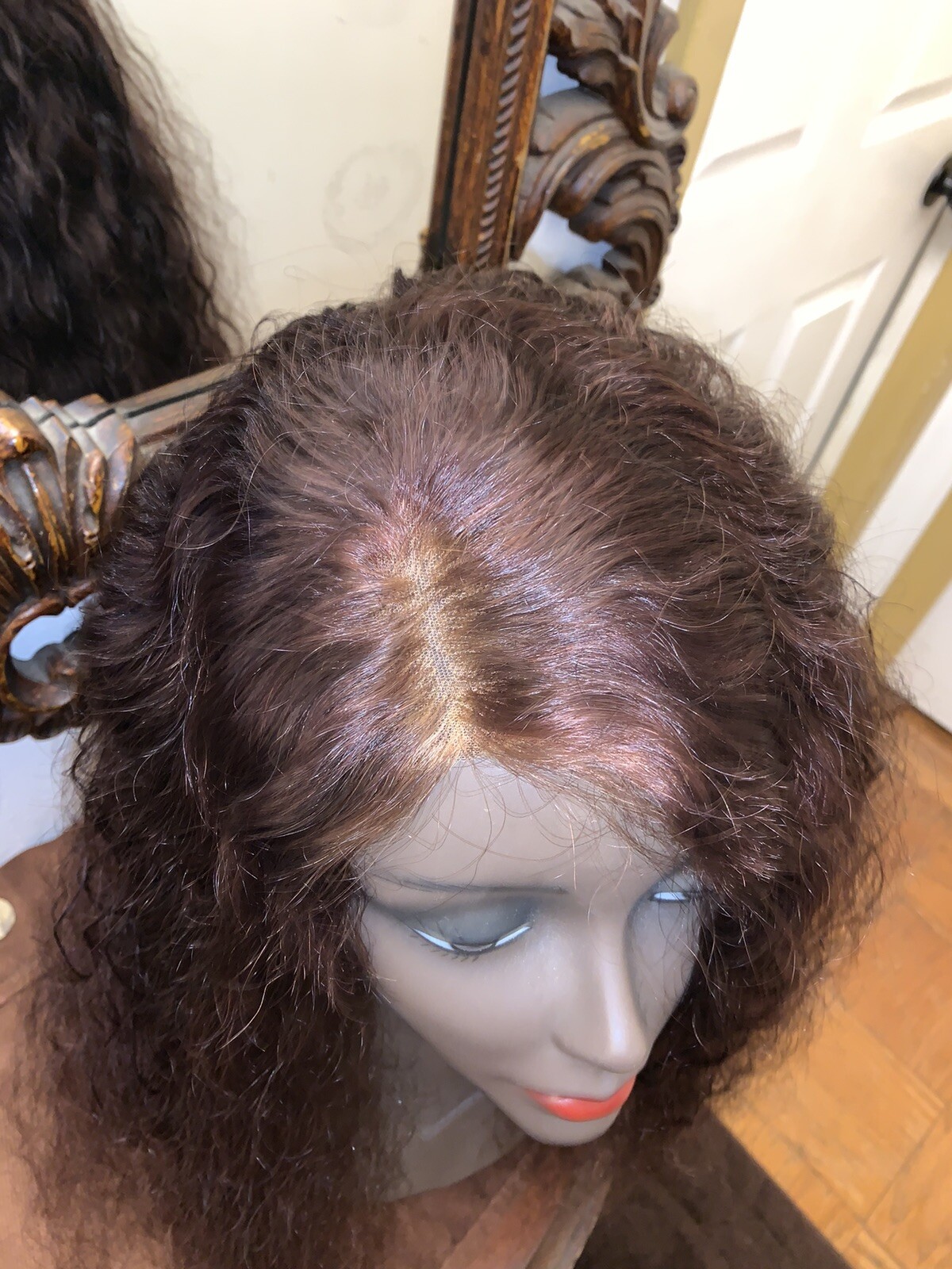 Brown Lace Front Wig for Women Human Hair Wig Chocolate Brown Bleached knots