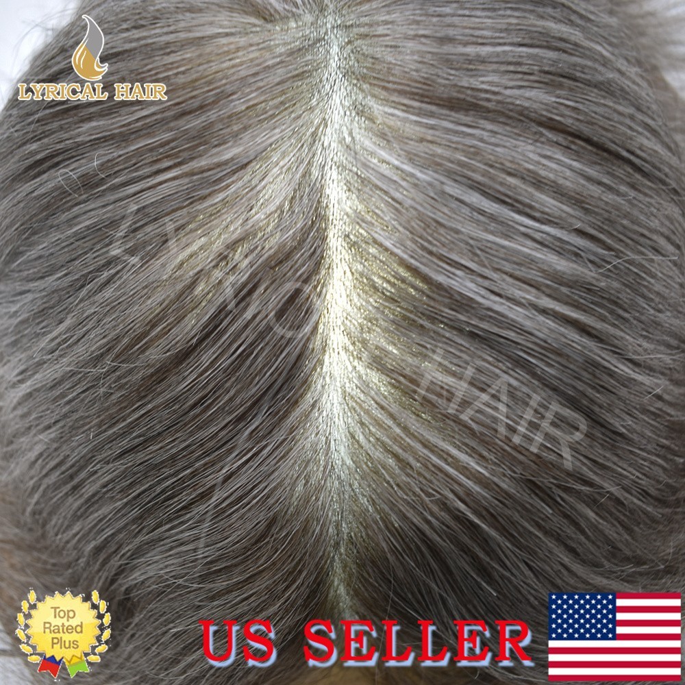 Lyrical Hair System For Men Toupee Human Hair System All PU Hairpiece Poly Wigs