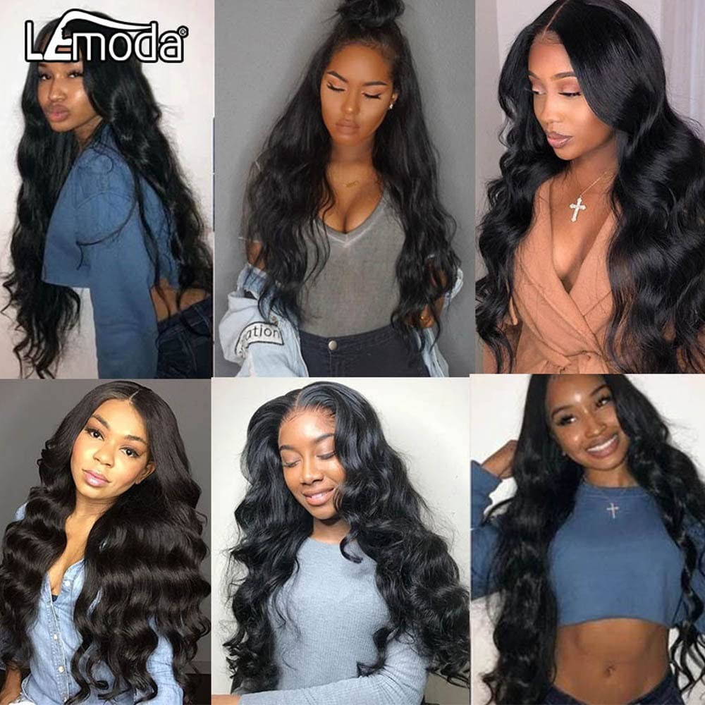 13×6 Body Wave Lace Front Wig – 180 Density HD Transparent Lace, Pre Plucked, 34
