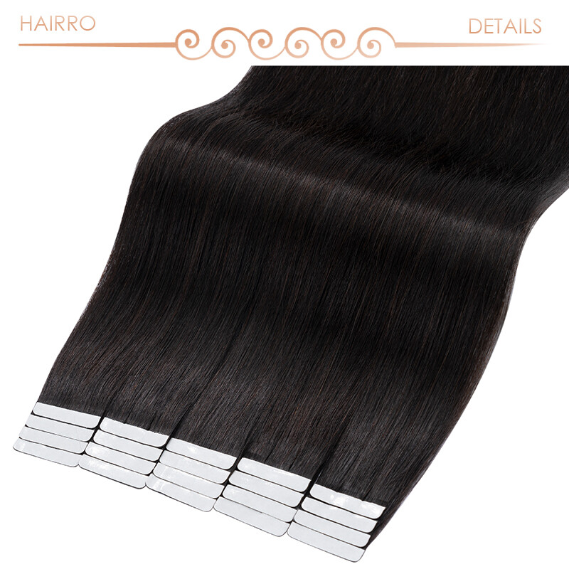 14″ Human Hair Extensions Tape In 100% Real Remy Hairpiece Full Head Thick& Soft