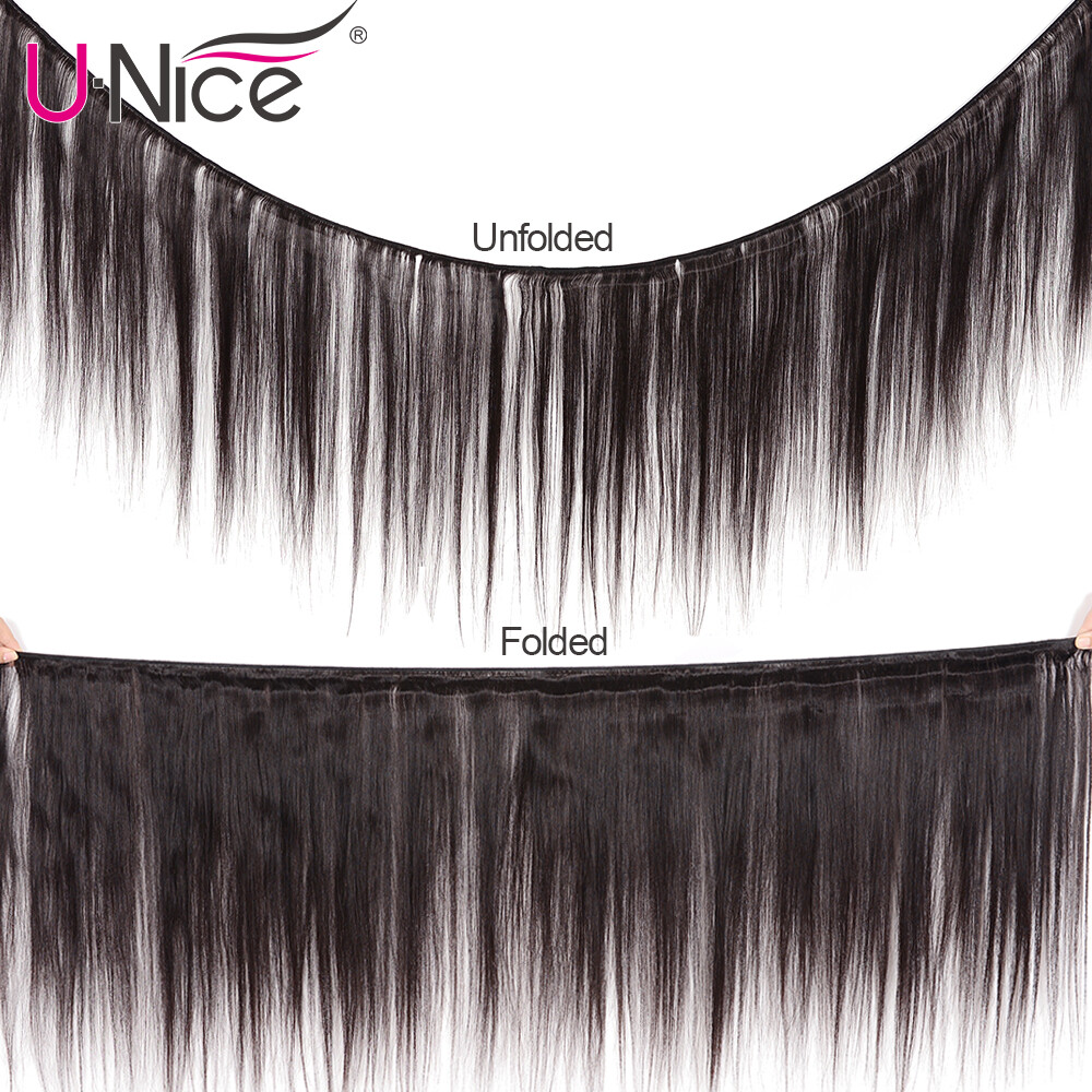 UNice Hair Indian Straight Bundles Human Hair Extensions Virgin Hair Weaves Weft