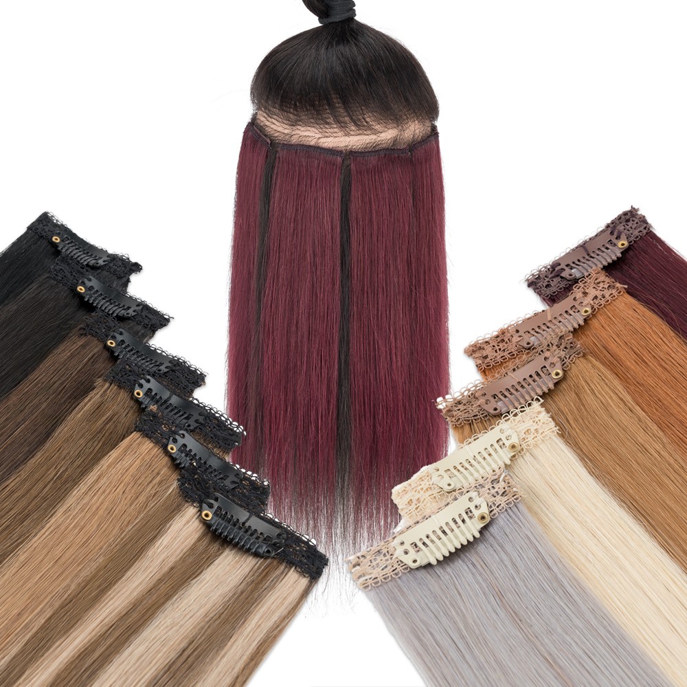 Clip in 100% Real Human Hair Extensions 6 Pieces 6Clips Short Thick Weft 10″-14″
