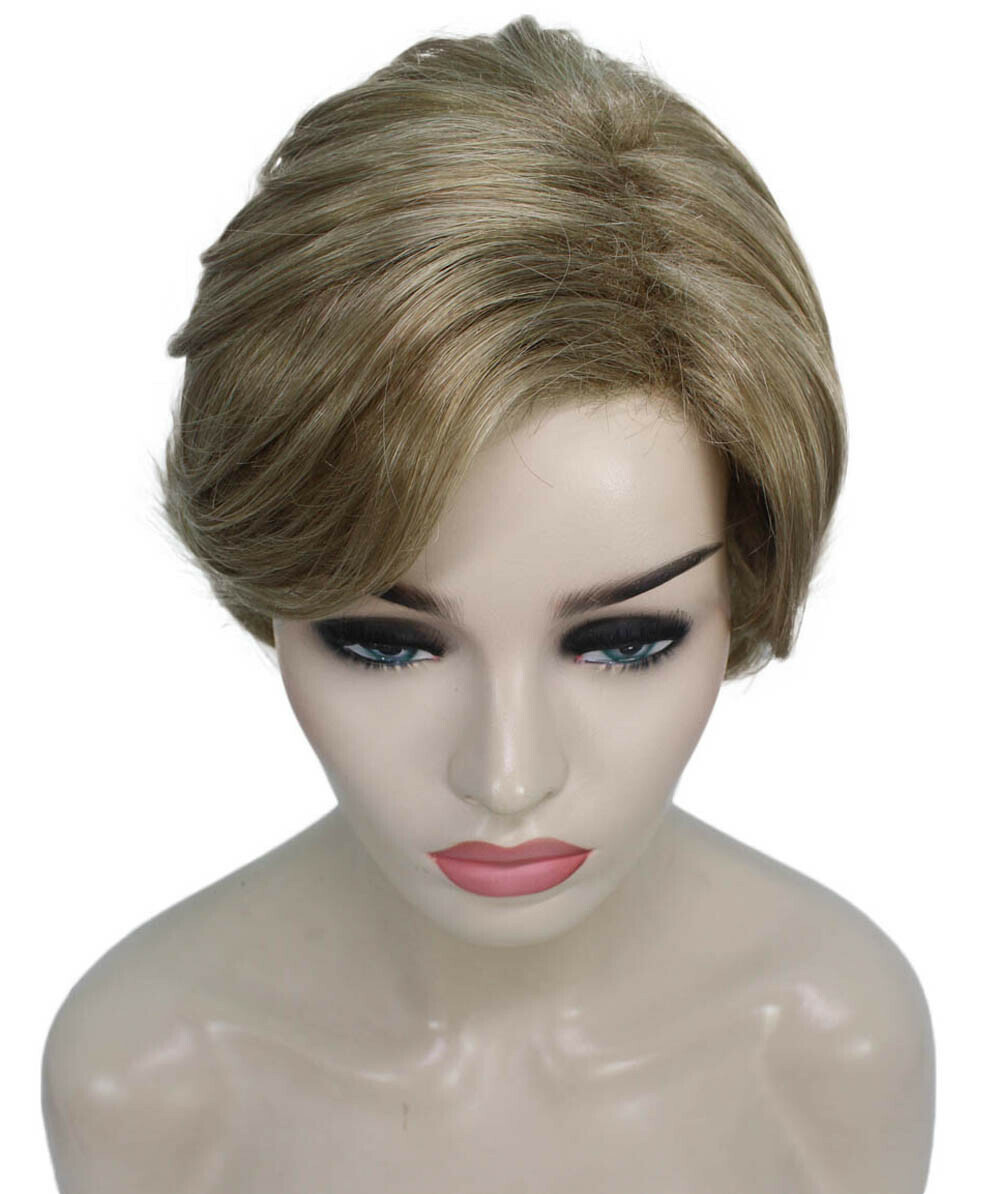 Lana – Straight Kanekalon Synthetic Fiber Full Wig, 3.25 – 6.5 in, Ash Blonde