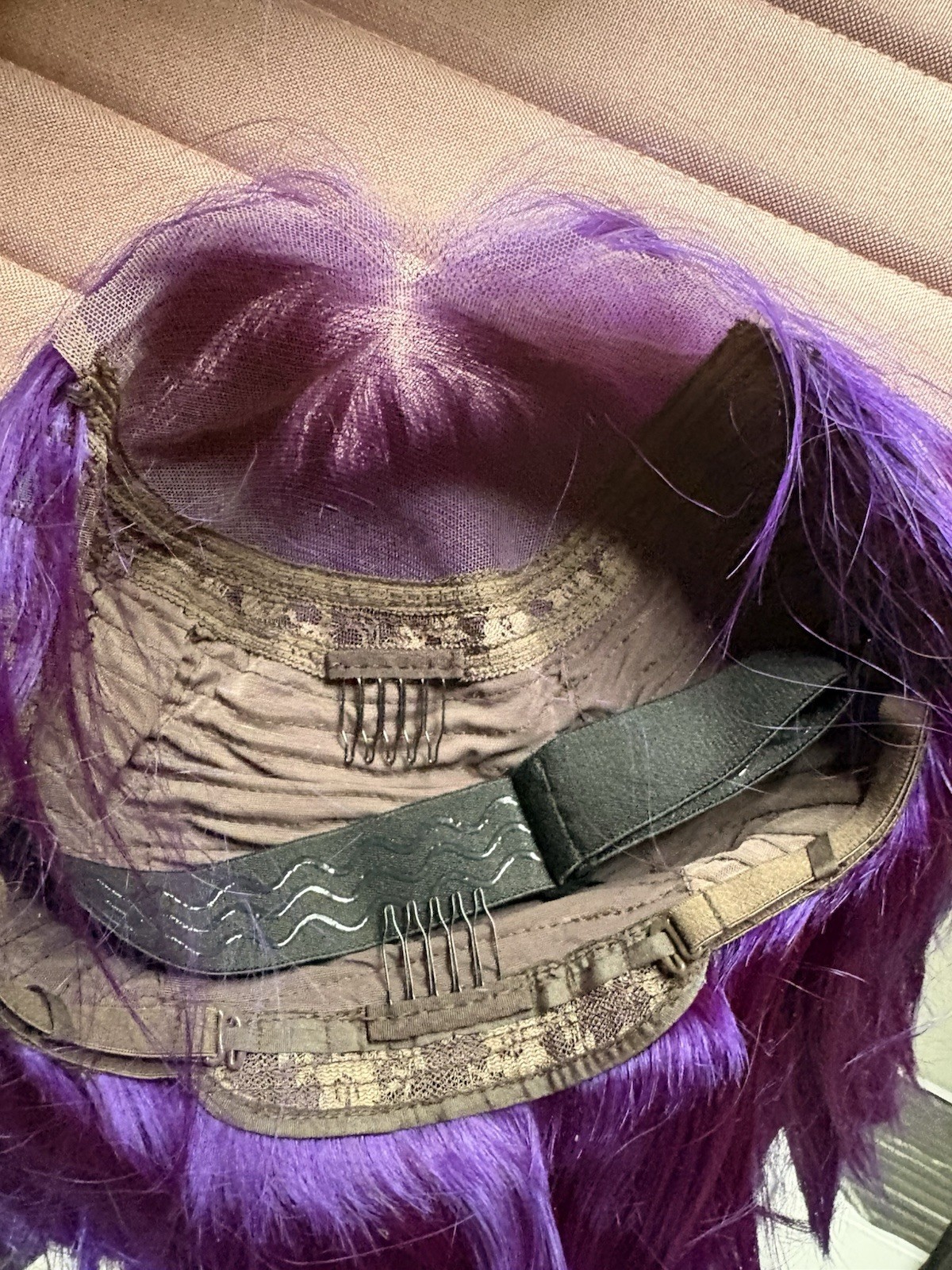Lot Of 3 Wigs Queen’s Choice Curly And Straight, Blue, Purple, Blonde New