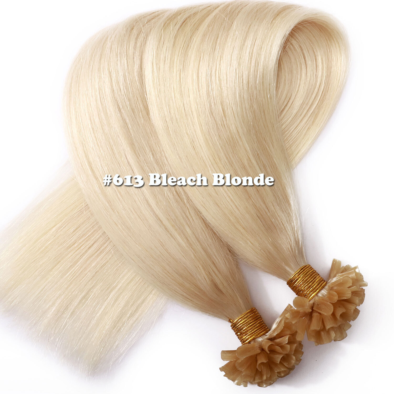 50-200PCS THICK Pre Bond Keratin Nail U Tip Human Remy Hair Extension Highlight