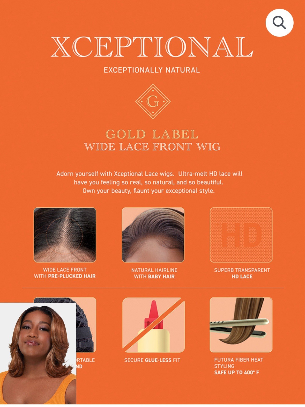VIVACE XCEPTIONAL GOLD UNIT 27 LACE FRONT WIG GLUELESS ULTRA HD MELT LACE