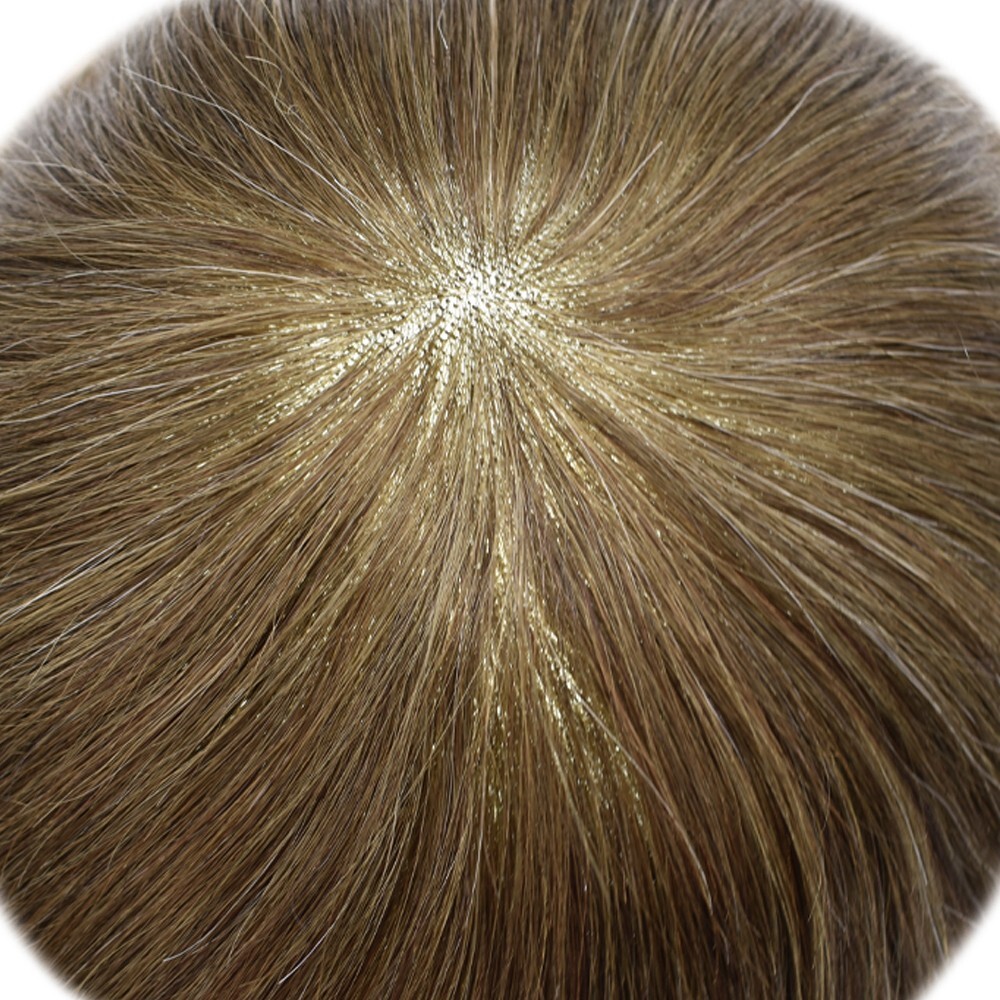 Fine Mono Mens Toupee Poly Skin Hairpiece Human Hair Systems for Men Hair Unit