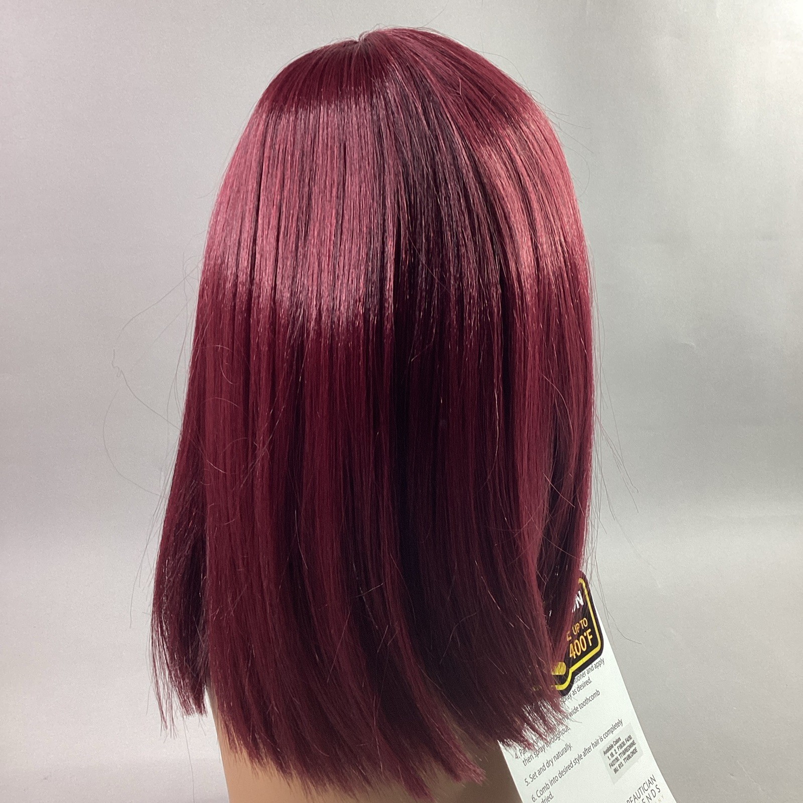 Halo Paula Straight #99J Dark Plum Human Hair Blend Full Wig