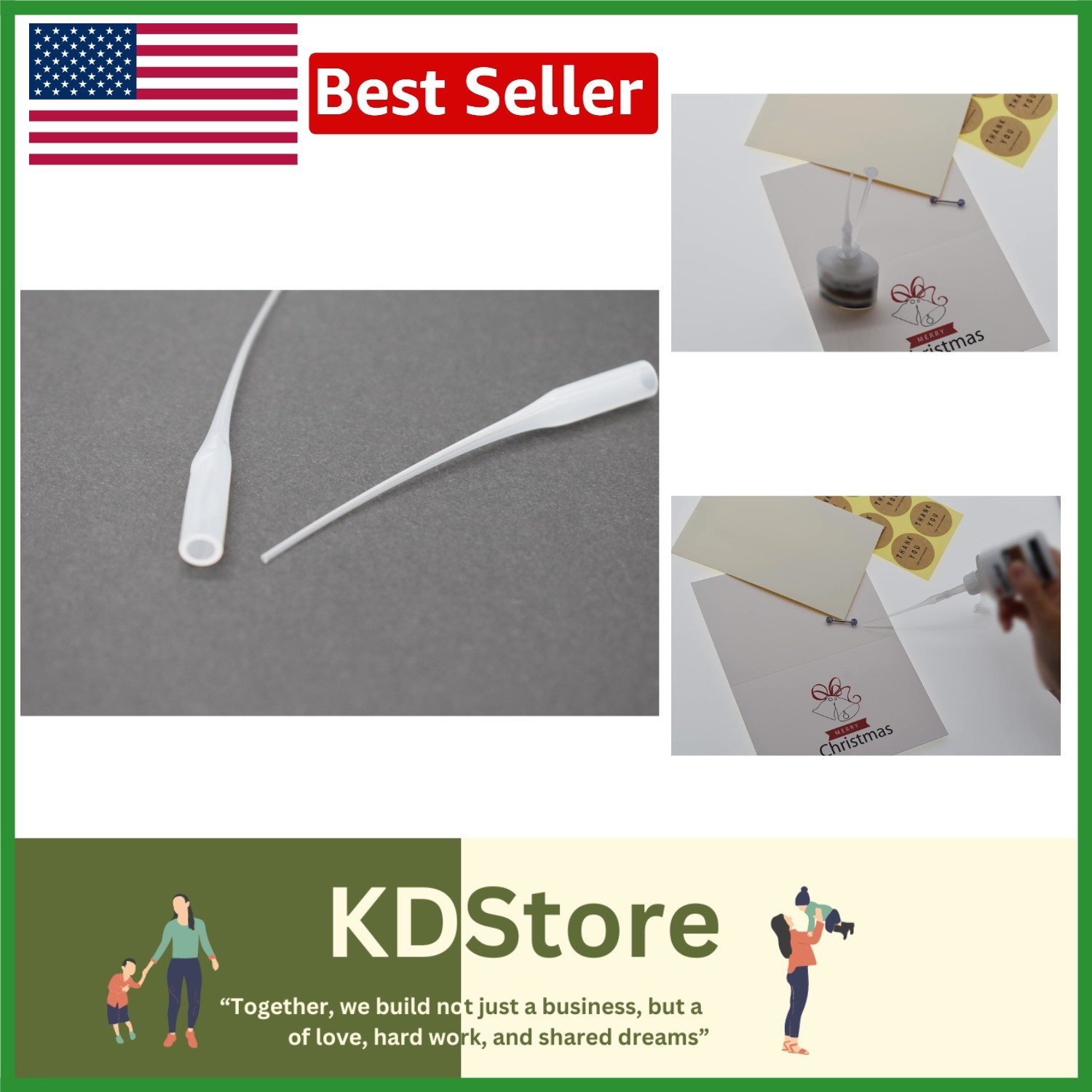 200-Pack Precision Glue Applicator Tips for Art and Hobby Projects