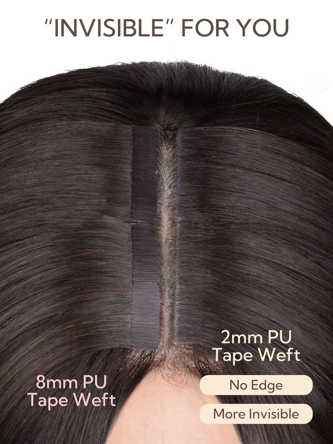 Hotbanana Invisi Edge Tape In Hair Extensions Human Hair 10Inch 30G 20Pcs
