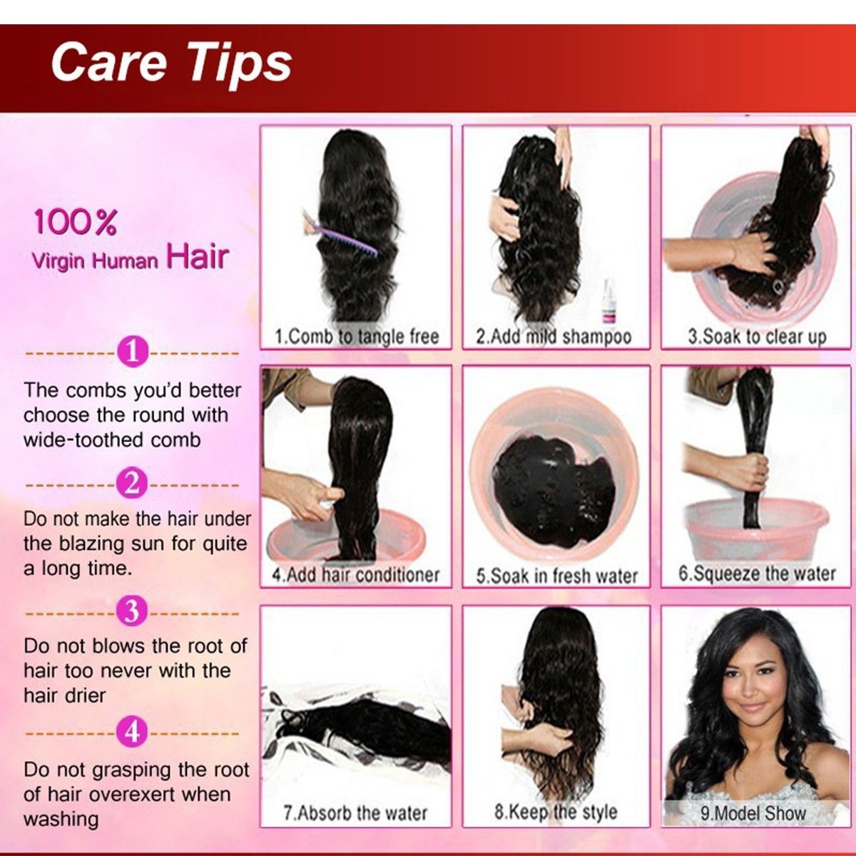 Unprocessed 100% Brazilian Human Hair lace wig ear to ear hand tie natural black