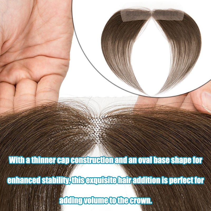Front Hairline Full Lace Cover-up Hairpiece Remy Human Hair Patch Topper Toupee