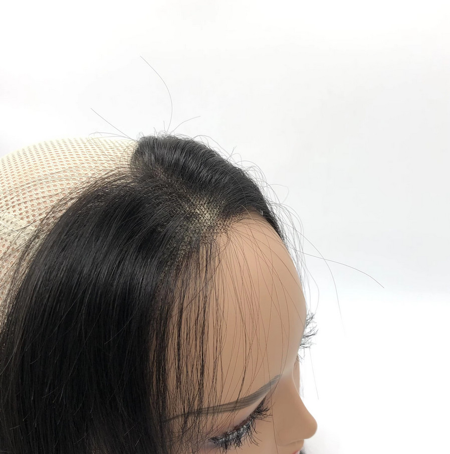 Lace Front Hairline 2“x12″HD Swiss Lace Natural Full Handmade Base Forehead Hair