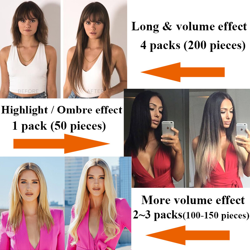 US CLEARANCE Pre Bonded Keratin THICK Nail U Tip Human REAL Hair Extensions 400S