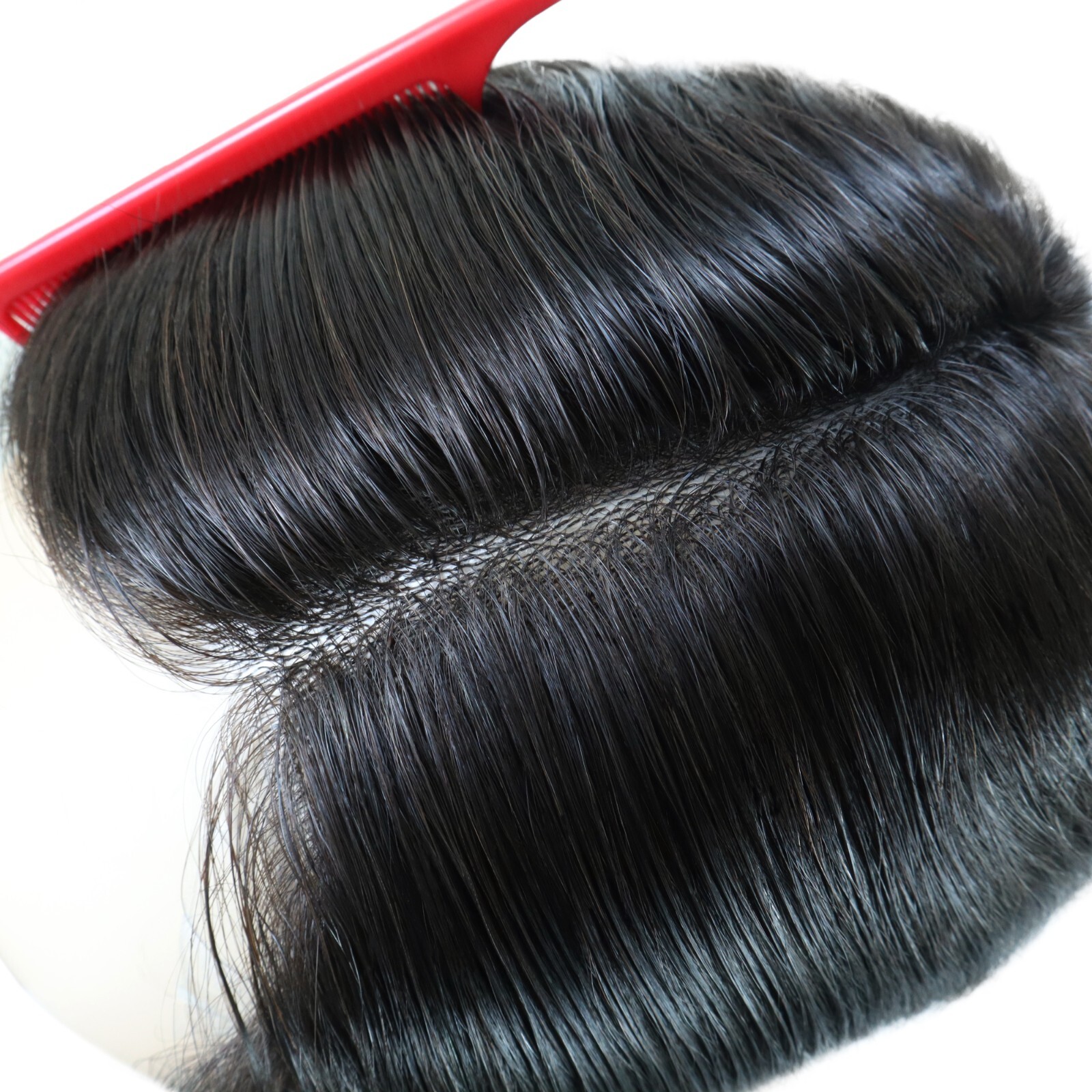Women Chinese Culticle Remy Hair Full Thin Skin Wigs Human Hair Medium Size 14”