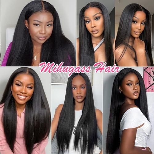 12″ Yaki Straight Clip-In Human Hair Extensions – 120g, 18 Clips, Low Shine, #1B