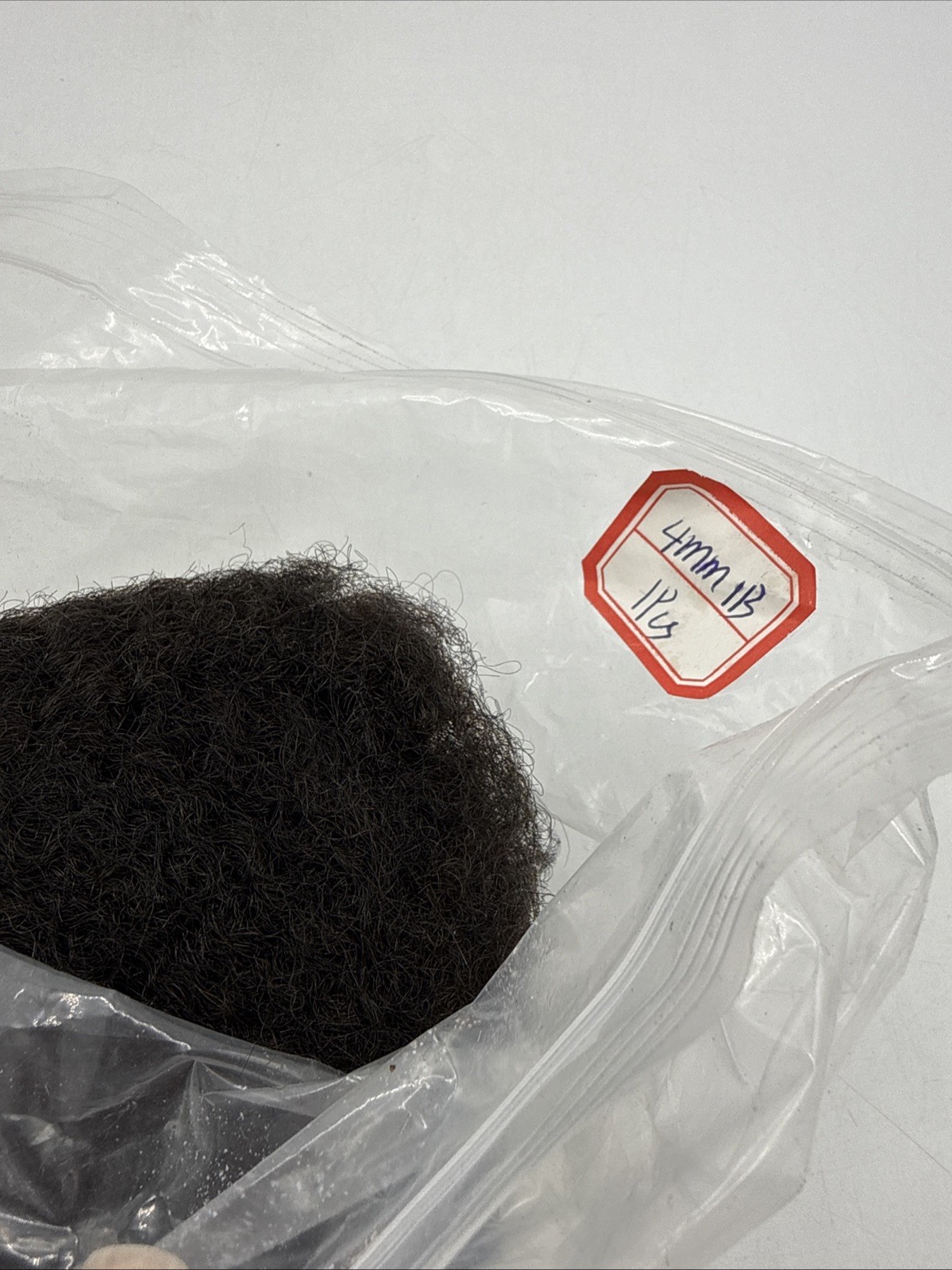 Afro Toupee 4MM Curly Kinky Hair 7.5×9.5 inch Hairpiece # 1B Black NEW!