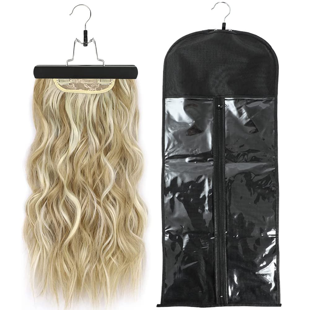 Hair Extension Holder, Extra Long Wig Storage Bag with Hanger for Multiple Wigs