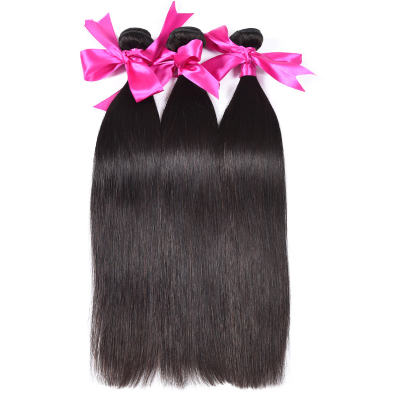Silky Straight Virgin Brazilian Human Hair color #1 #2 #4 natural one bundle
