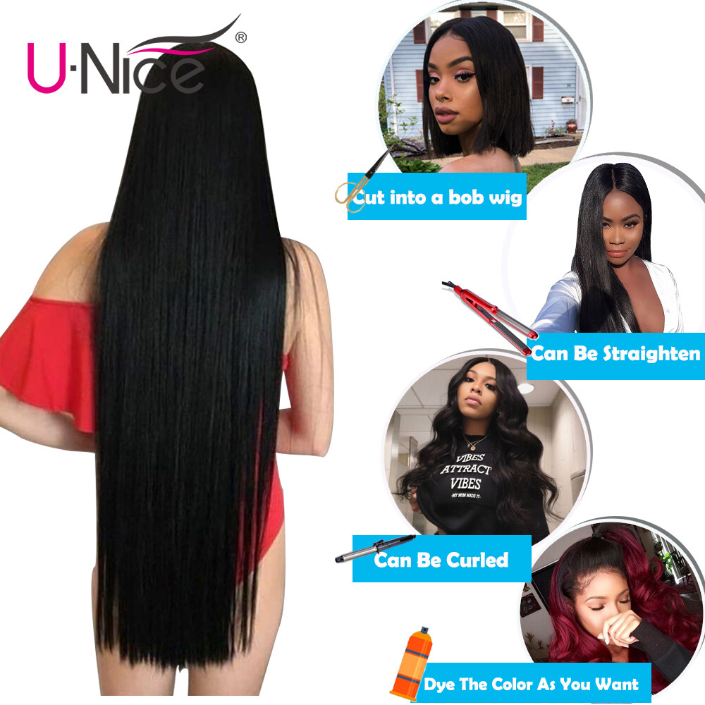 UNice Hair Indian Straight Bundles Human Hair Extensions Virgin Hair Weaves Weft