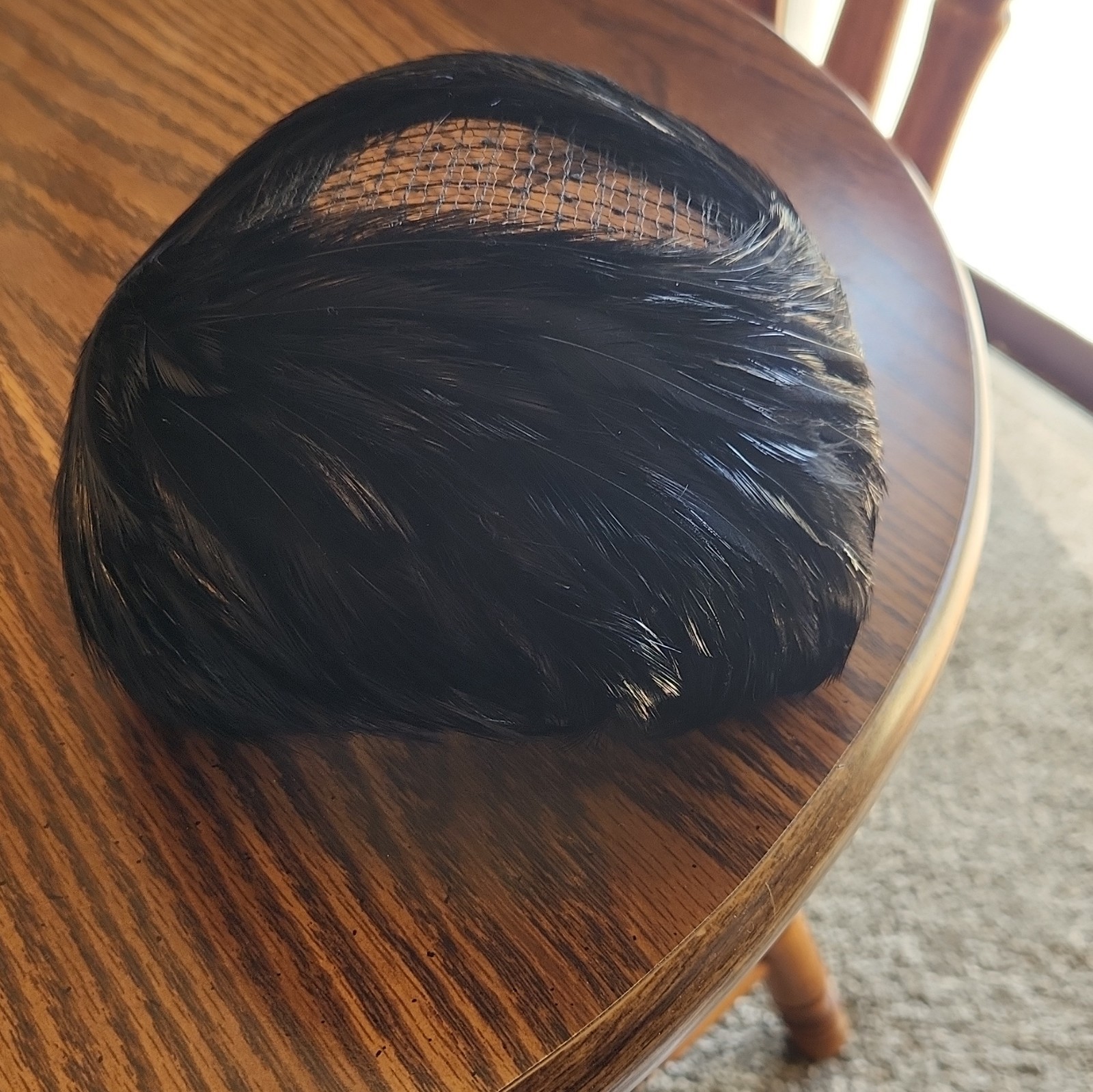 Synthetic Black Straight Hairpiece/Toupee Elastic Band Classic Cap 7 in Unisex
