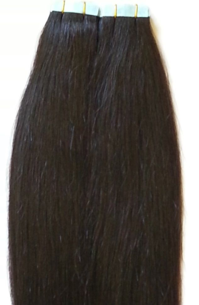 18″,20″ 100gr,40pc,Tape in Hair Extensions 100% Remy Human Hair #1B OFF Black