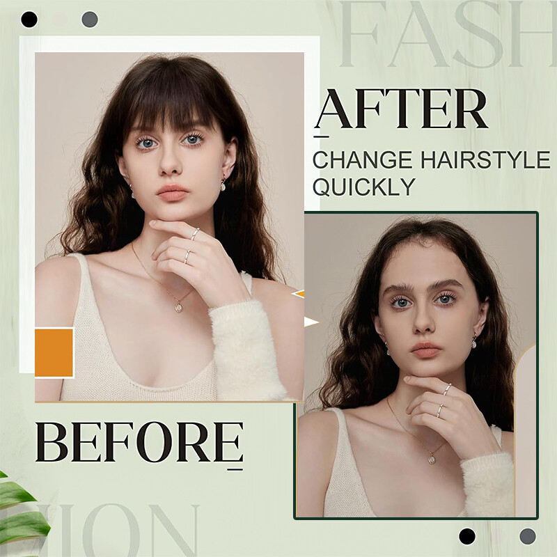Thin Neat Bangs AS Remy Human Hair Extensions Clip in on Fringe Front Hairpieces