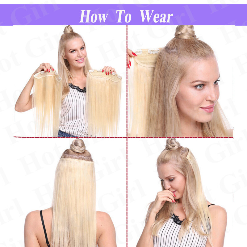 100g Real Remy Clip In Human Hair Extensions One Piece 3/4Full Head 20 Inch MX20