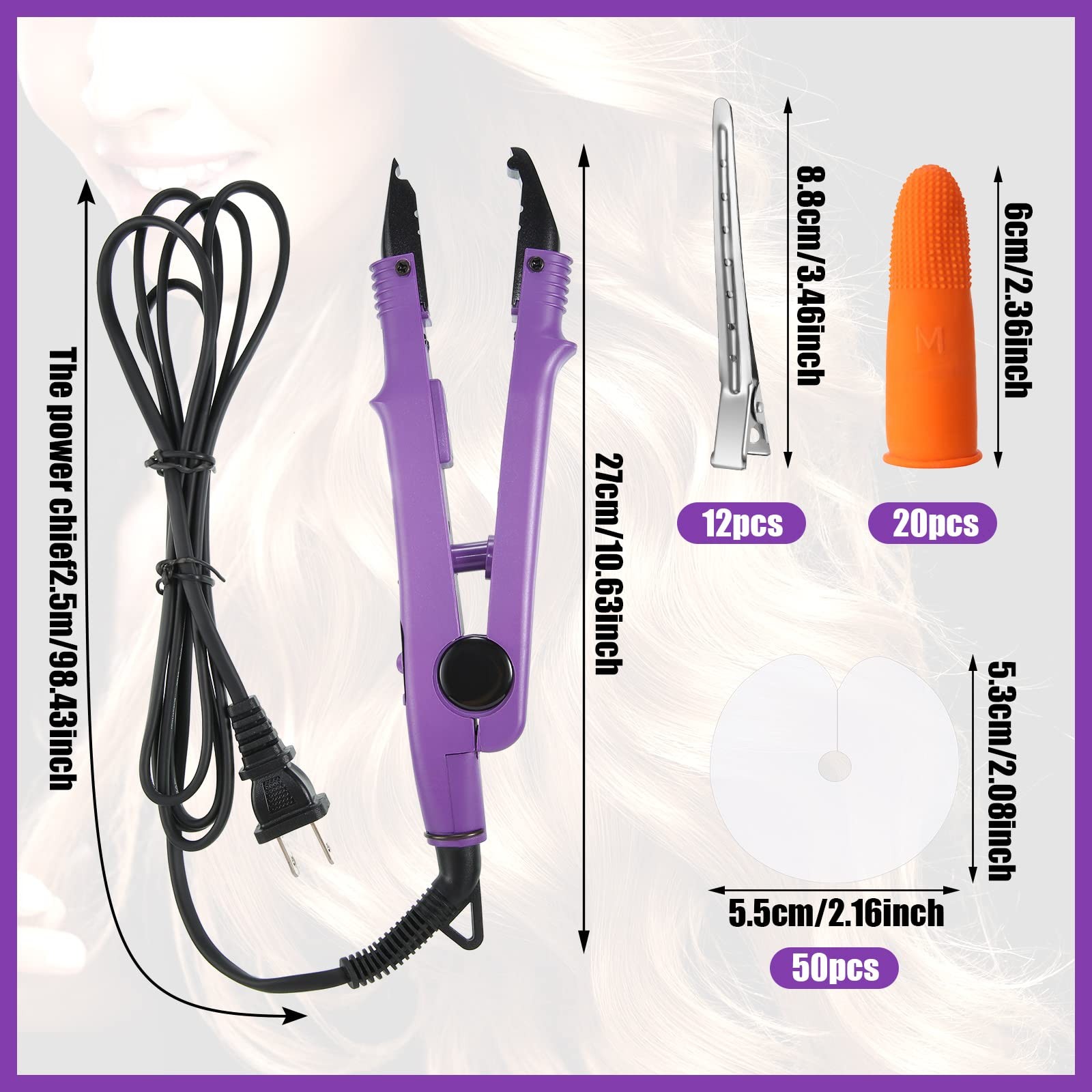 Lanties Hair Extensions Iron Fusion Keratin Hair Extensions Heat Tool Heat Co…