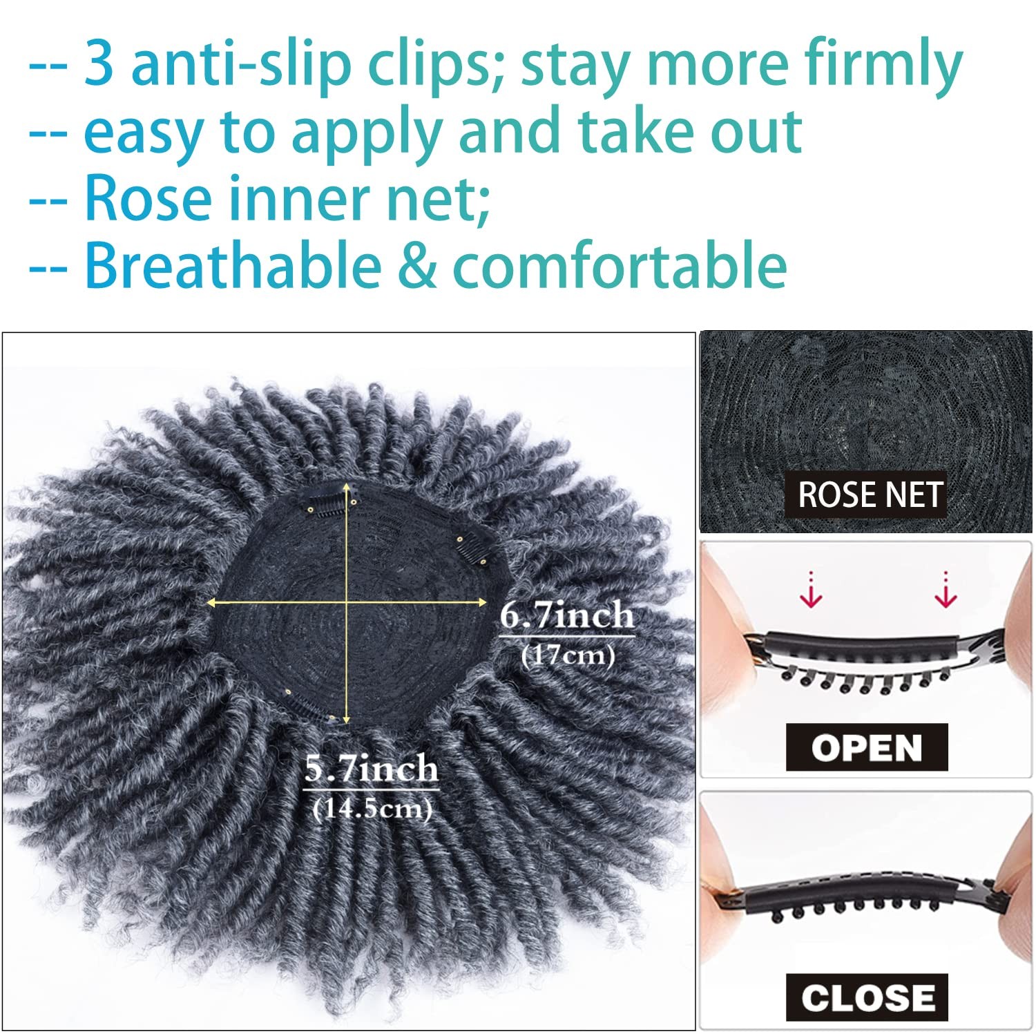 Sun Locs 6 Inch Short Dreadlocks Hair Topper Wig Clips In Faux Locs Braided