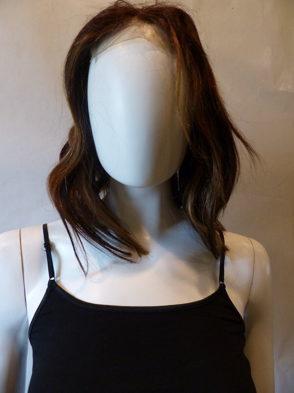 4X4 12″ CLOSURE STRAIGHT BOB HAIR WIG BLONDE/BROWN